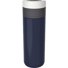 Aesco Kambukka Termos Kupa 500 ml - Paslanmaz Çelik Kahve Kupası - Sızdırmaz ve Sızdırmaz - Yalıtımlı Kupa, Seyahat & Kahve Kupası - 9 Saat Sıcak / 18 Saat Soğuk Tutar - Model Etna Denım Blue