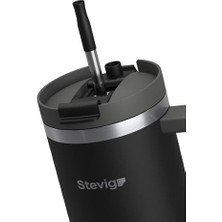 Aesco 2 Moods Tuck-In Tumbler Sızdırmaz Çelik Termos 900 Mililitre Black ST-236