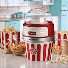 Aesco Party Time Servis Mısır Patlatma Makinesi Kırmızı 2957/00 - Popcorn Maker Xl, 2 Dakikada 60 gr Mısır Patlatma Kapasitesi, 1100 Watt