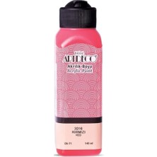 Aesco Artdeco Akrilik Boya, 140ML, Kırmızı 3016