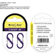 Nite-Ize S-Biner Plastik Size 0 Purple