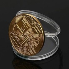 Aesco Bitcoin Madeni Hatıra Parası, Btc Altın Rengi Hediye Sikke Para, Kutulu Koleksiyon Parası (4 Adet)