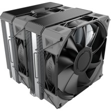 Aesco NX600 6 Isı Borulu ve Premium Üst Kapaklı Çift Kule Cpu Hava Soğutucu | 28MM E28 Pwm Premium Fan | Lehimli Bakır Taban | Üstün Isı Dağılımı | Tüm Intel ve Amd Soket Desteği | Siyah