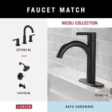 Aesco Delta NIC50-MB Nicoli Tuvalet Kağıdı Tutucu, Mat Siyah