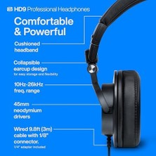 Aesco Presonus Hd9, Profesyonel Dinleme Kulaklığı, Siyah