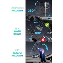 Aesco Sogud Magsafe Manyetik Araç Telefon Tutucu Vakumlu Vantuzlu, 360° Döner Telefon Standı, Güçlü N52 Mıknatıs,iphone   ile Uyumlu - [not - Sorun Yaşayanlar Önce Bize Yazsın]