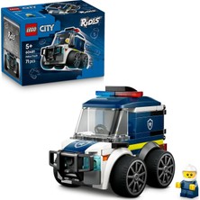 Aesco City Araçlar - Polis Kamyonu 60481 – 5 Yaş ve Üzeri Erkek ve Kız Çocuklar Için Polis Memuru Minifigürü Içeren Yaratıcı Oyuncak Araba Yapım Seti, Çocuklar Için Eğlenceli Hediye Fikri (71 Parça)