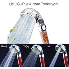 Aesco Arıtmalı Yüksek Basınçlı Duş Başlığı Su Tasarruflu Filtreli El Tipi Duş Başlığı Kireç Önleyici Mineral Bilyeli Güçlü Tazyik Modern Banyo Kullanımı [enerji Sınıfı A++]