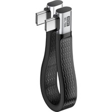 Aesco Usb4 13 cm Type-C Kablo 80GBPS, 240W Pd 3.1 Hızlı Şarj, 8K@60Hz Görüntü Aktarımı, Kısa Esnek Usb-C Kablo, Thunderbolt 4 ile Uyumlu Otgh