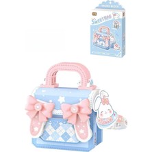 Aesco Loz Micro Block Sweet Bag Serisi Mavi Tavşan Figürlü Çanta 330 Parça Oyuncak Yapım Seti FFLZ-8845