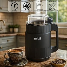 Aesco Mioji CG34 500W Paslanmaz Çelik Bıçak Kompakt Baharat ve Kahve Öğütücü Siyah