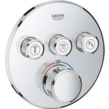 Grohe SmartControl Üç Yollu Yön Değiştiricili Ankastre Termostatik Duş Bataryası - 29121000