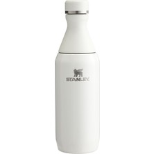 Aesco All Day Slim Soğuk Su Şişesi Termosu, 0.35 Litre, Krem