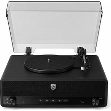 Philips TAV3000B/10 Bluetooth Retro Pikap Siyah Renkli Güçlü Ses Özellikleri ile