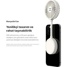 Aesco Xenon Smart El Vantilatörü | Şarjlı Taşınabilir Teleskobik Katlanabilir Sessiz, Mini Fan X6104 (Beyaz)