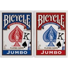 Aesco Rider Back Intl. Jumbo Endeks Oyun Kartları, Ikili Paket, Kırmızı & Mavi