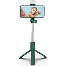 Aesco Işıklı Bluetooth Selfie Çubuğu Tripod - Uzaktan Kumandalı, Taşınabilir, Uzatılabilir, Tüm Telefonlarla Uyumlu, Vlog ve Video Çekimi Için Ideal