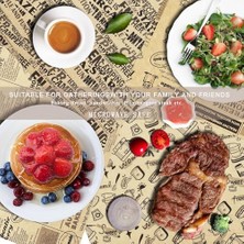Aesco 100 Adet Vintage Gazete Desenli Yağ Geçirmez Sunum Kağıdı 25X35 cm | Hamburger, Fast Food, Mangal ve Paket Servis Için Gıda Altlığı