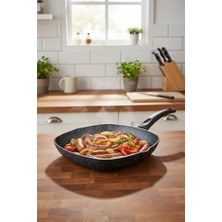 Aesco Carolin 2 Parça Grill Tava Seti Siyah (26 cm -28 Cm)