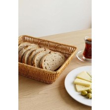 Aesco Dikdörtgen Rattan Mini Ekmek Sepeti - BB6061