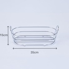 Aesco Tel Ekmek Sepeti Iç Bezli – Çıkarılabilir ve Yıkanabilir Bezli Ekmeklik – Cırtlı Bez Tasarım – Masa ve Mutfak Için Şık Ekmek Sepeti – 35X15X9 cm (Krem)