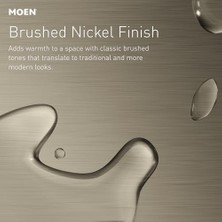 Aesco 220C3BN Verso Sekiz Fonksiyonlu 17,78 cm Çap Püskürtme Başlığı Standart, El Duşu, Fırçalanmış Nikel