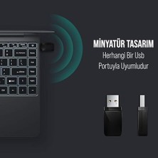 Aesco Mini USB Wifi Adaptör 300 Mbps Uyumlu (W-1)