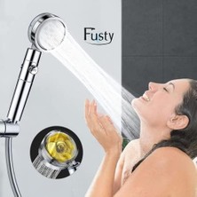 Aesco Turbo Pervaneli 360 Derece Döner Start Stop Tuşlu Duş Başlığı - Masaj Etkili Yüksek Basınçlı El Duşu