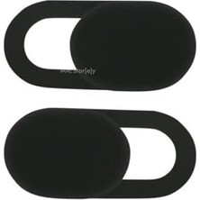 Aesco Kamera Kapatıcı 3 Lü Set Laptop Telefon Tablet Uyumlu Siyah Ultra Ince Kaydırmalı Webcam Gizlilik Kapağı Siyah