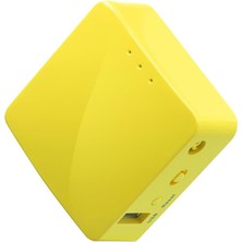 Aesco Gl.inet GL-MT300N-V2(MANGO) Taşınabilir Mini Seyahat Kablosuz Cep Vpn Wifi Yönlendirici - Erişim Noktası/genişletici/wds | Openwrt | 2 x Ethernet Bağlantı Noktası | Openvpn/wireguard Vpn | USB 2.0