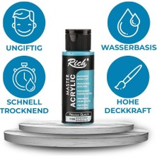Aesco Rich Mastermix Akrilik Boya 60 cc 12 Li Metalik Renkler