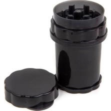 Aesco Grınder Parçalayıcı Plastik Baharat Öğütücü Herb Spice 4 Katmanlı (58MM-SIYAH)