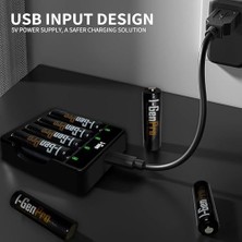 Aesco I-Gen G429 4'lü Pil Şarj Aleti + 4 Adet Aa Pro 2950 Mah Şarjlı Kalem Pilli Set
