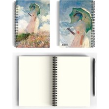 Aesco Claude Monet/woman With A Parasol, 1886 | Spiralli Defter 11 | A5 | Çizgisiz | 100 Sayfa | Sanat