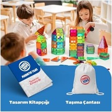 Aesco Circle Toys Magnetic Tiles Manyetik Yapı Blokları 36 Parça 3D Steam Eğitici Çocuk Oyuncağı ve Inşa Seti