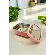 Aesco Dikdörtgen Saklama Kabı 1,40 L Pembe VP-930, Pembe