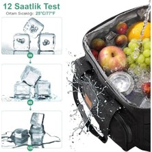 Aesco Haegs Termal Çanta, Soğuk Sıcak Tutucu Yalıtımlı Beslenme Çantası, Soğutucu Buzluk Yemek Çantası 8,5l - Siyah