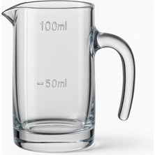 Aesco 6’lı Cam Sosluk Seti – 100 ml Ölçekli Kulplu Sos Kabı, Şeffaf Mini Ölçü Bardağı, Kahvaltı, Tatlı ve Mutfak Sunumları Için