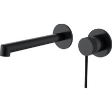 Fontana FJ-A2005 Mat Siyah Ankastre Lavabo Bataryası