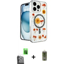 Marsilyan™- iPhone 16 Pro Kılıf Kozmos Doku - Siyah Joko Magic 5d Hayalet Cam + Raze Metal Kamera Lens - Sh