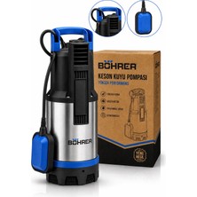 Böhrer BA011464 Yüksek Performans Keson Kuyu Dalgıç Pompa - 1.5 Hp 47M Dik 450M Yatay Max 6.5 Ton Su