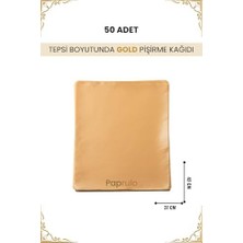 Aesco 50 Adet Fırın Pişirme Kağıdı Ağartılmamış Tepsi Botuyunda 37X42 Xl Boy Gold Kalite