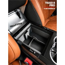 Tech Trade Chery Tiggo 8 Pro Kolçak Organizer 4 cm Derinlik -3 Bölmeli (AVANTGARDE MODELLERE UYUMLU DEĞİLDİR)