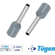 Tügen 2,50MM Izoleli Yüksük Gri ( 1 Kutu 500 Adet )