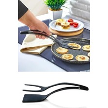 Aesco 1 Adet Pratik Yanmaz Yapışmaz Teflon Maşalı Spatula- 220 Dereceye Dayanıklı Teflon Servis Set