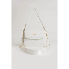 Just Polo Kadın Baskılı Ayarlanabilir Askılı Şık ve Lüks El & Omuz Çantası Shoulder Bag