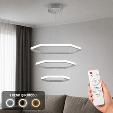 Avizego Ares 3'lü LED Sarkıt Avize 3 Renk Kumandalı