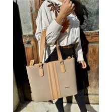 Just Polo Günlük Kombinlere Uygun Kadın Yeni Sezon Büyük Boy 3 Bölmeli Lüks El ve Omuz Çantası Shoulder Bag