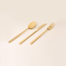 Evidea Kitchen Raya 18 Parça Çatal Kaşık Bıçak Seti - Gold
