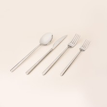 Evidea Kitchen Raya 24 Parça Çatal Kaşık Bıçak Seti - Gri